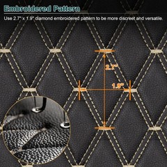 Quilted Faux Leather Upholstery Fabric 63″ Wide Diamond Stitch Foam Back By Yard