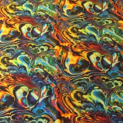 Jo Anns Tiya Chotiwan Marble Swirl Bright Colors Cotton Quilt Fabric BTY x 44