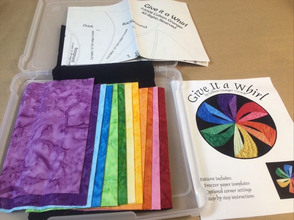 “Give It A Whirl” Quilt Kit Fabric by Colleen Granger 2008 New