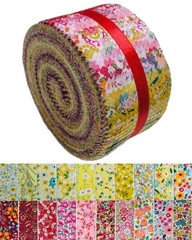 LUMANSUO Jelly Roll Fabric 20 Assorted Floral Prints, 100% Cotton, 40 PreCut…