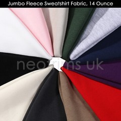 Heavy Sweatshirt Fabric Brushed Fleece 380gsm Cotton Luxury French Terry & Rib