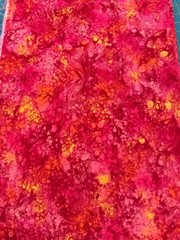 1 3/4 yards Multicolor 100% Cotton Fabric pink orange yellow