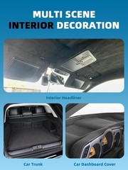 Black Suede Headliner Fabric 96×60 Auto Headliner Tube Kit Car Ceiling
