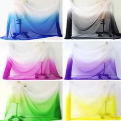 58” Wide By Yards 2 Tone Ombre Chiffon Fabric Stage Wedding Material Gradient