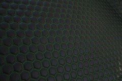 Hexagon Quilted Vinyl Grain Faux Leather Car Upholstery Fabric | 2″-5cm Stitched