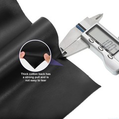 PU Faux Leather Fabric 0.4 Yards Synthetic Leather Material Black