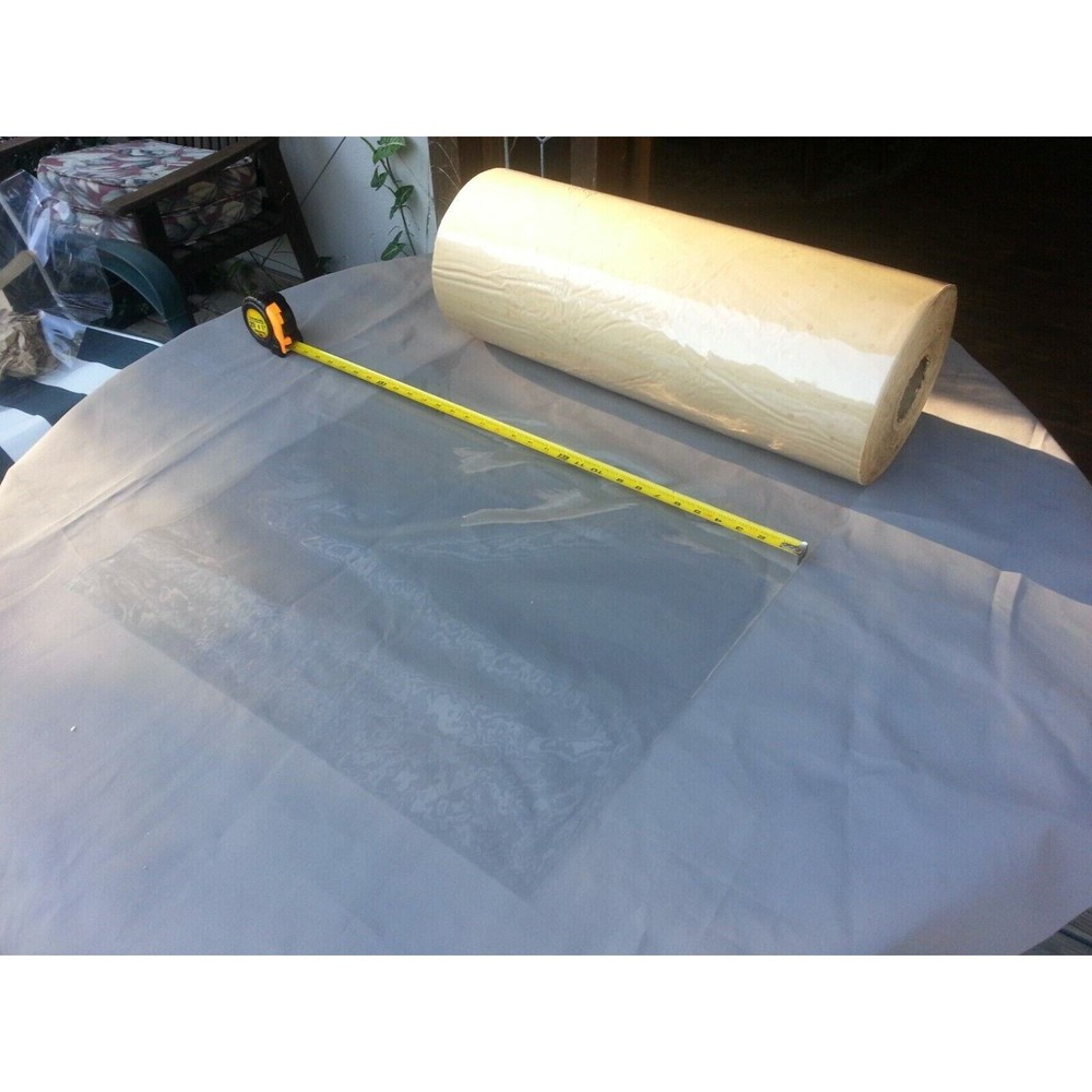 CLEAR VINYL Roll 24″ Wide x 12 FT golf carts, tents, roll ups, curtains, window