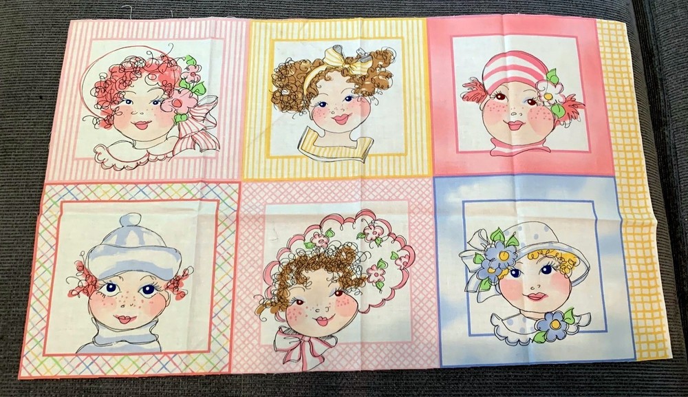 12 Squares – Little Girls – Old-Fashioned – 6″ Squares – All Different!