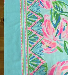 Lilly Pulitzer Cotton Stretch Poplin Fabric Totally Blossom Engineered 39″ X 57″