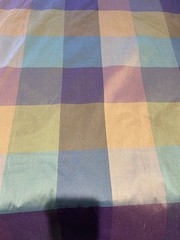 Designer Vintage Kempton House Deep Jewel Tone Large Plaid Dupioni Silk Fabric
