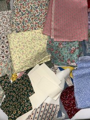 Large Lot Vintage Floral Fabric Pieces Scraps 3 Pounds Tiny Flowers 90’s