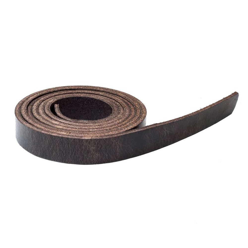 Vintage Chocolate 8/10oz Buffalo Belt Blanks Made by SLC 48″ to 55″ Long Strips