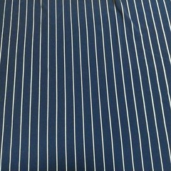 Navy Blue White Striped Fabric Up to 45” Wide BTY Apparel Crafts