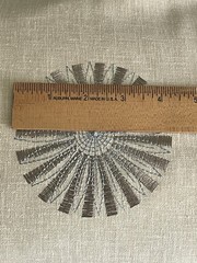 Essante Kobe 5 Yards Embroidered Curtain, Home Decor Circles Pattern Fabric