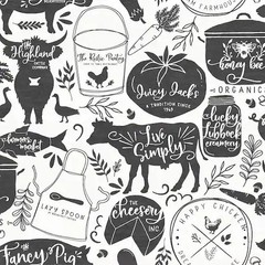 LOOPS & THREADS Black & White Farm Animals Jelly Roll Fabric 100% Cotton 20 pc