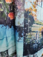 Landscape print high count cotton poplin