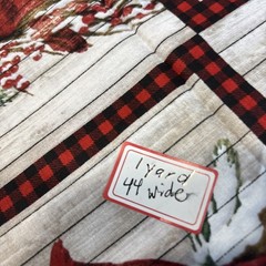 Cardinals all over cotton fabric 1 yard cut