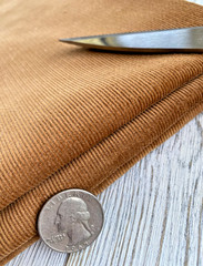 1 yd Golden Brown Pinwale Corduroy Fabric ~ Cotton, Great Quality, 44″ wd