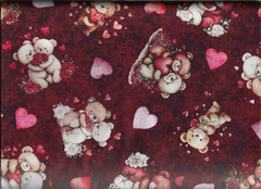 100% cotton Valentine fabric ‘Hearts & Hugs” by Quilting Treasures