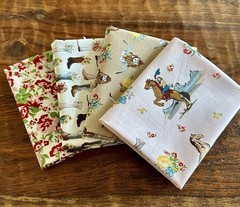 4 Fat Quarters Bundle Riley Blake “Cowgirl” Quilt Cotton