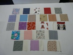 Quilting Fabric – for crafts sewing projects – squares with muslin – see photos