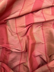 Dupioni Stripes 100% Silk Fabric 54″ Wide, By Yard (211)Sold By The Yard