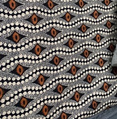 The Empire Collection Fabric Rose Studios 1/2 yard x 44″ Black Brown Geometric