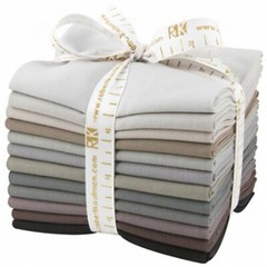 Robert Kaufman Fat Quarter Bundle Kona Cotton Gray Area Palette 12pc Each 18×22″