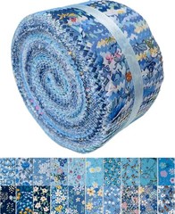 Jelly Roll Fabric – 20 Assorted Floral Prints, 100% Cotton Quilting Fabric, 40