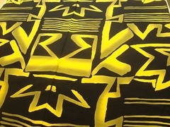 1 of 8 yds Cotton Ethnic Tribal print Cotton Black Yellow Craft Quilt 44″ w BTY