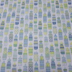 Baby Sprinkles BTY Nicole Tamarin Quilting Treasure Bottle on Blue