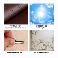 Faux Leather Marine Vinyl Fabric Weatherproof for Car Upholstery Decoration Sew