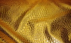 vinyl upholstery faux leather Crocodile faux vinyl Gold fabric BTY 54″ ROLLED