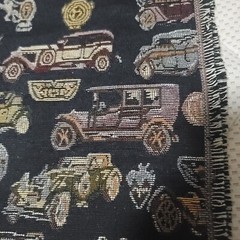 Old Automobiles Cars Print Fabric 30 x 76″ Upholstery