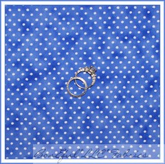 BonEful Fabric FQ Cotton Quilt Blue Tone White Calico Polka DOT Sea Beach Water