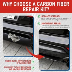 Carbon Fiber Repair Kit 8×23.6 Inch Cloth 100g Epoxy Resin Hardener Tools Set…