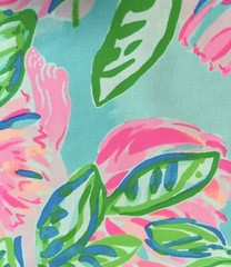 Lilly Pulitzer Cotton Stretch Poplin Fabric Totally Blossom Engineered 39″ X 57″