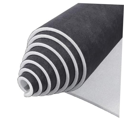 Suede Auto Headliner Fabric with Foam Backing – Tube 56″ L × 60″ W Dark gray