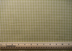 By the 1/4 yard cotton fabric Maywood Studio Light Olive Green Gingham Check