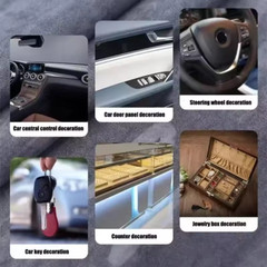 Self Adhesive Faux Suede Fabric Wrap Film Sticker Stretch DIY Car Interior Craft