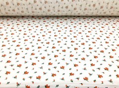 Double Brushed DTY Floral Spandex Stretch Apparel Fabric White Pink Blue M214