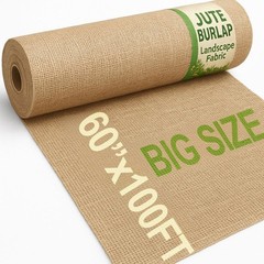 60″ x 100 Feet Burlap Fabric Roll 33 Yards – Burlap Fabric by The Yard for Tree