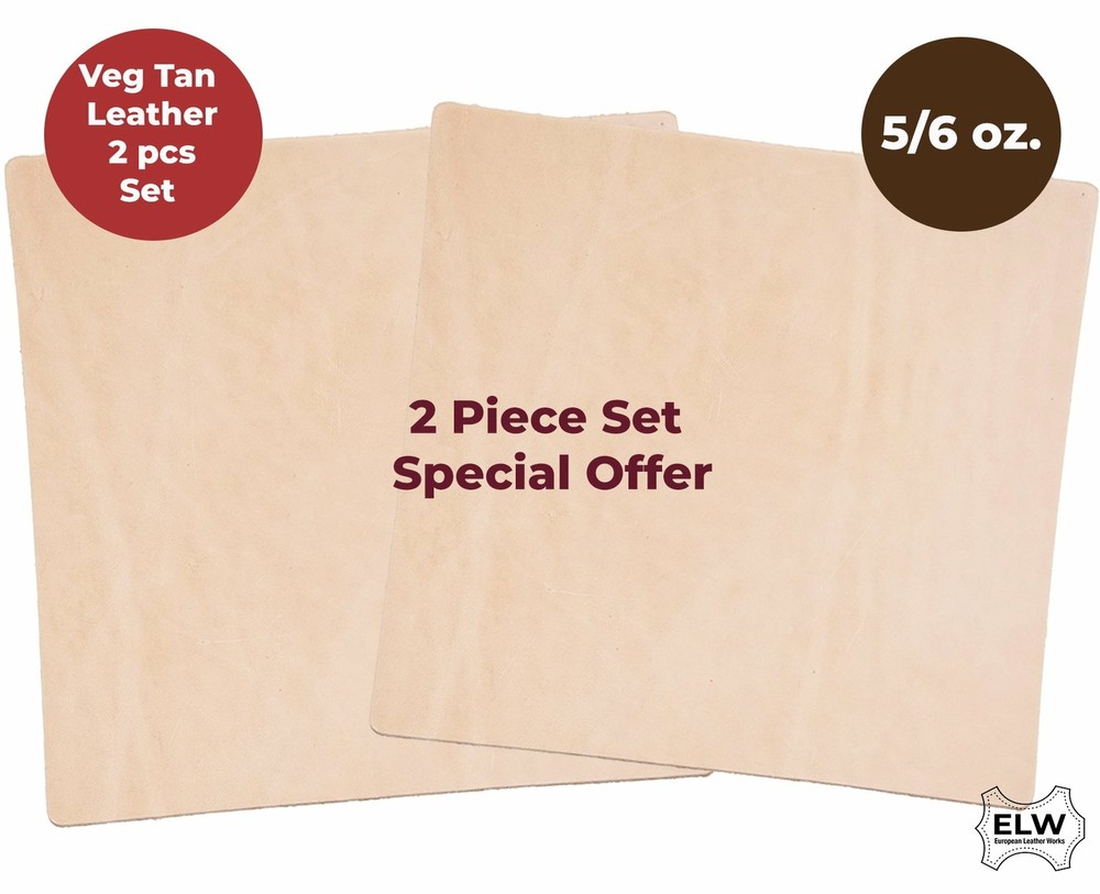 Veg Tan Tooling Leather 5/6 oz (2-2.4mm) 2 Piece Special Price