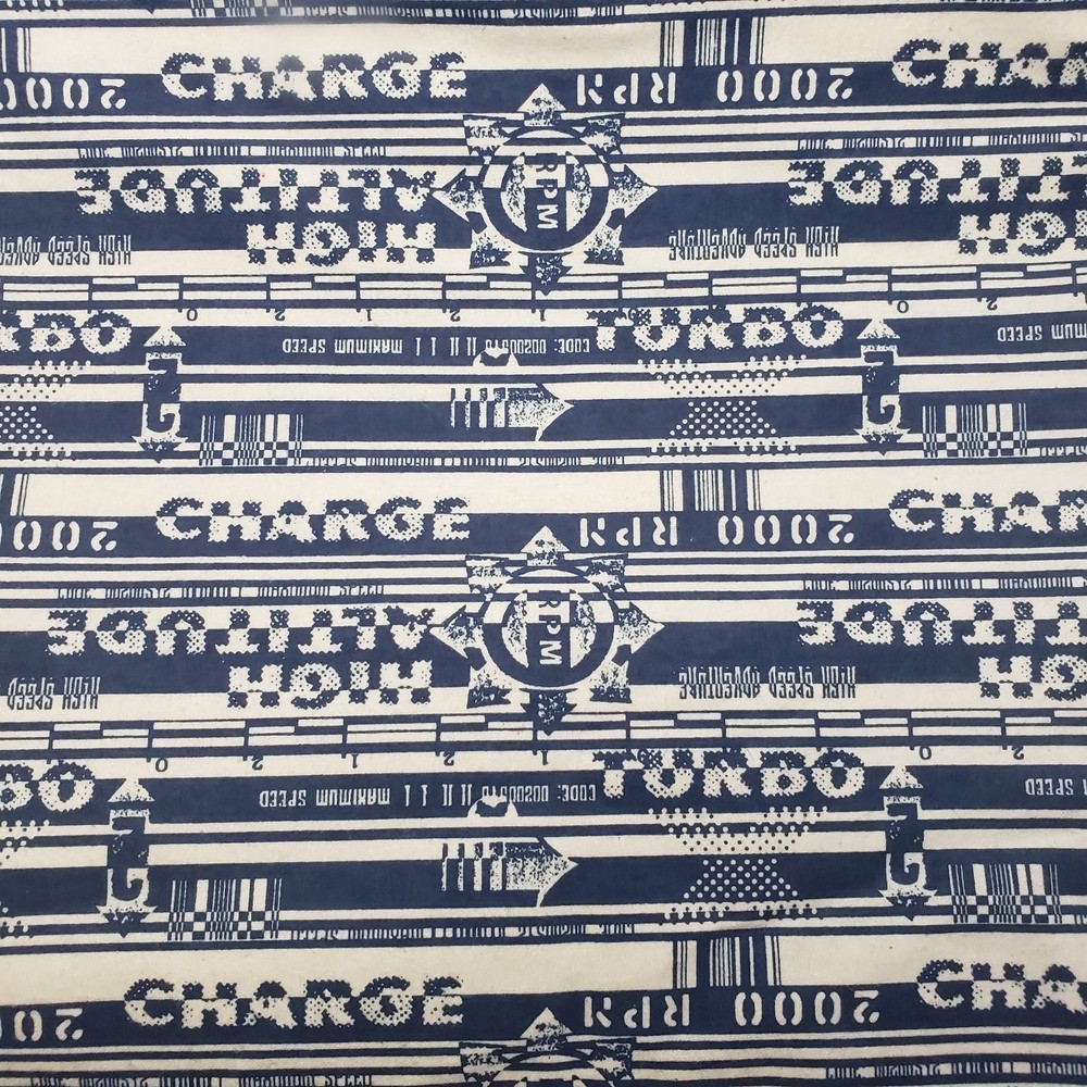 Automobile Cars 2000 RPMs Flannel Fabric 1 3/4 yard 100% Cotton 62″ stripes