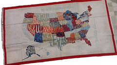 USA Cotton Map 23.5″ X 44″ Panel United States of America Fabric Panel Windham