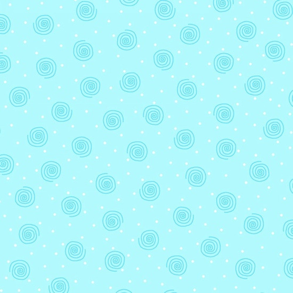 Swirl Baby Blue Flannel Fabric