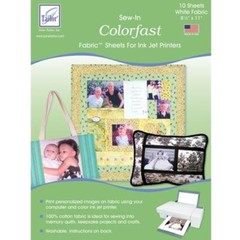 June Tailor Colorfast White Printer Fabric Sheets 10pk