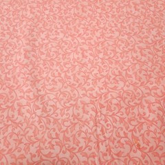 Emma Grace BTY Kathy Brown Red Rooster Leafy Vine Light Dusty Pink