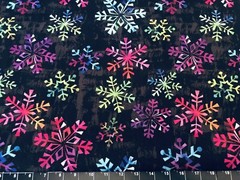 Tina SCRAP 9″x21″ Christmas Snowflakes Snow Winter Rainbow FABRIC COTTON