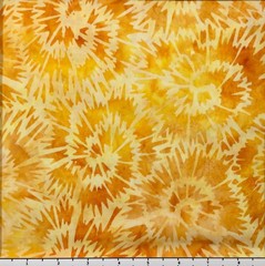 1 Yard Cut of Lunn Fabric Galaxies Batik Hand Dyed Cotton 3862 Daffodil Orange